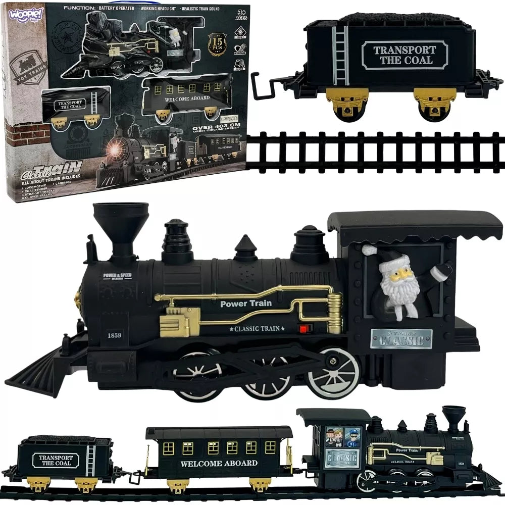  WOOPIE traukinio lokomotyvo rinkinys XXL bėgis 403 cm